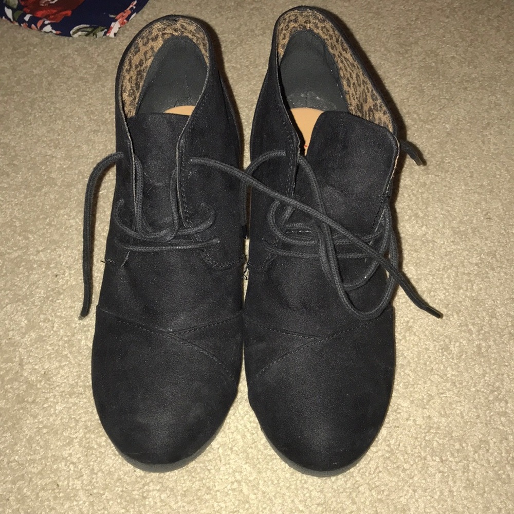 Black Lace Up Booties